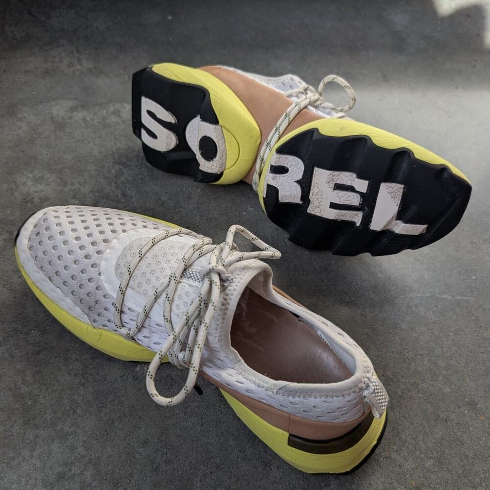 SOREL Kinetic Athletic Shoes Women's Size 6 Workout Running Sneakers White Mesh